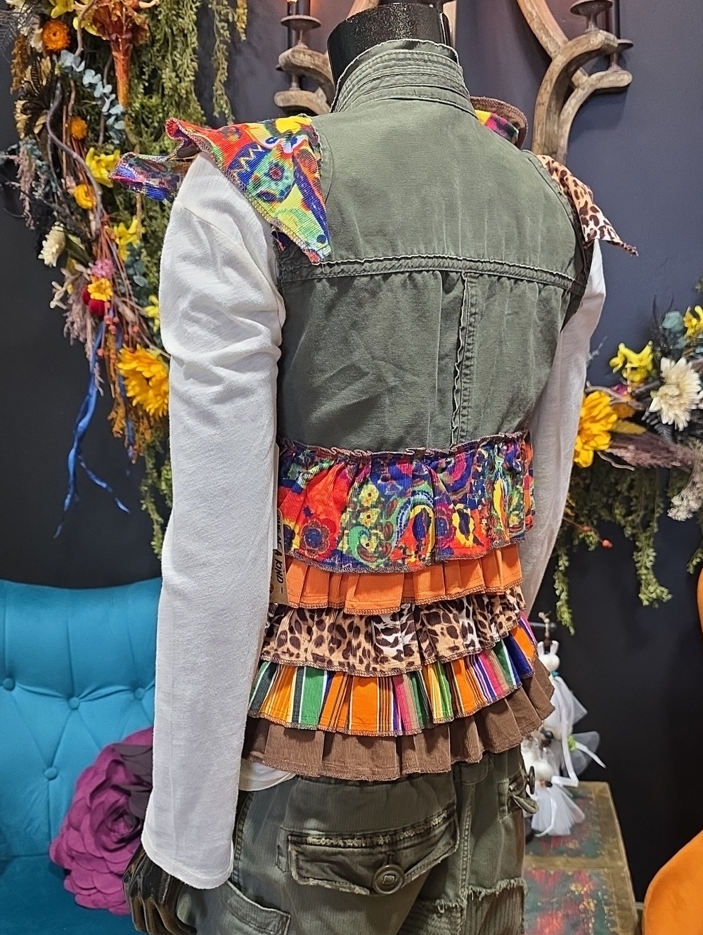 Boutique OOAK Re-Designed Utility Vest !